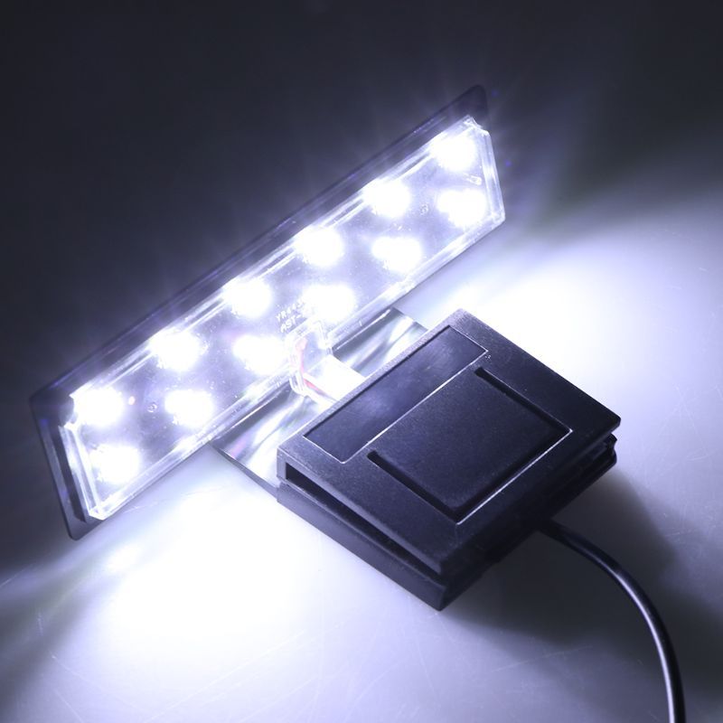 Pince D'aquarium À 12 Led Pour Aquarium, Pince Pour Plante D'eau, Éclairage De Couleur Blanche Eu