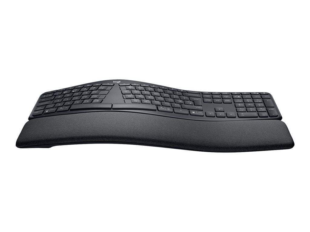 Logitech ERGO K860 - Clavier - sans fil - 2.4 GHz, Bluetooth 5.0 - QWERTY - Italien - graphite