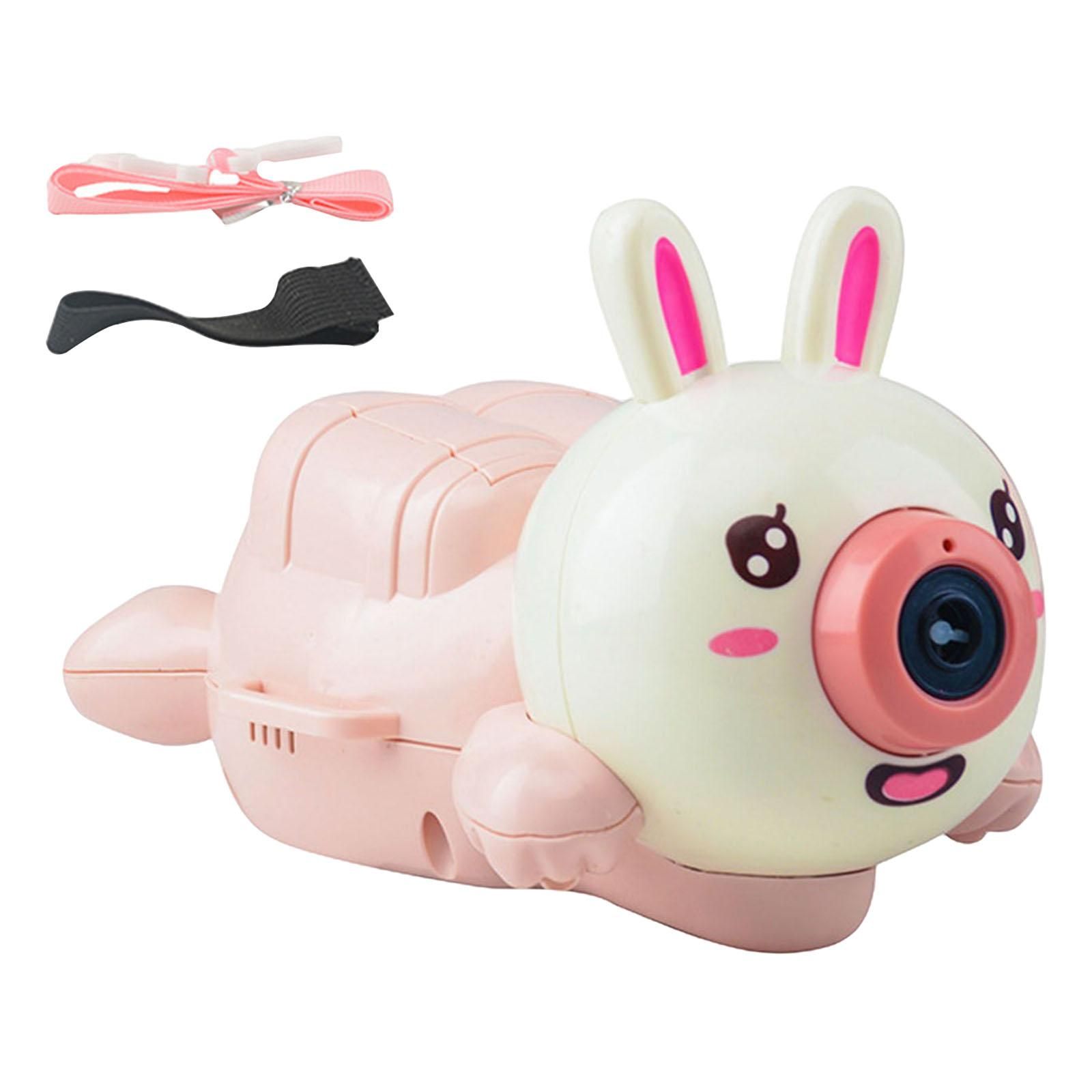  - Souffleur De Bulles Automatique De Dessin Animé Avec Lanière De Cou Avec Solution De Bulle De Bande De Montre Portable Pour Les Cadeaux D'anniversaire Enfants Enfants, Lapin