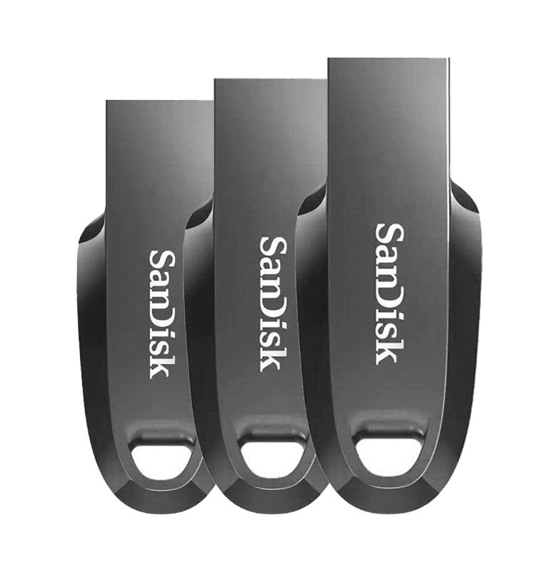 3 x Clé USB SanDisk Ultra Curve USB 3.2 Gen1 100MB/ SDCZ550 032G G46 Flash Drive paquet de trois