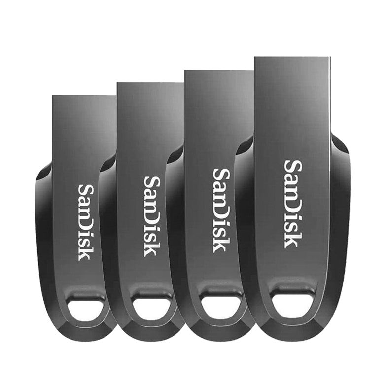 4 x Clé USB SanDisk Ultra Curve USB 3.2 Gen1 100MB/ SDCZ550 032G G46 Flash Drive paquet de quatre
