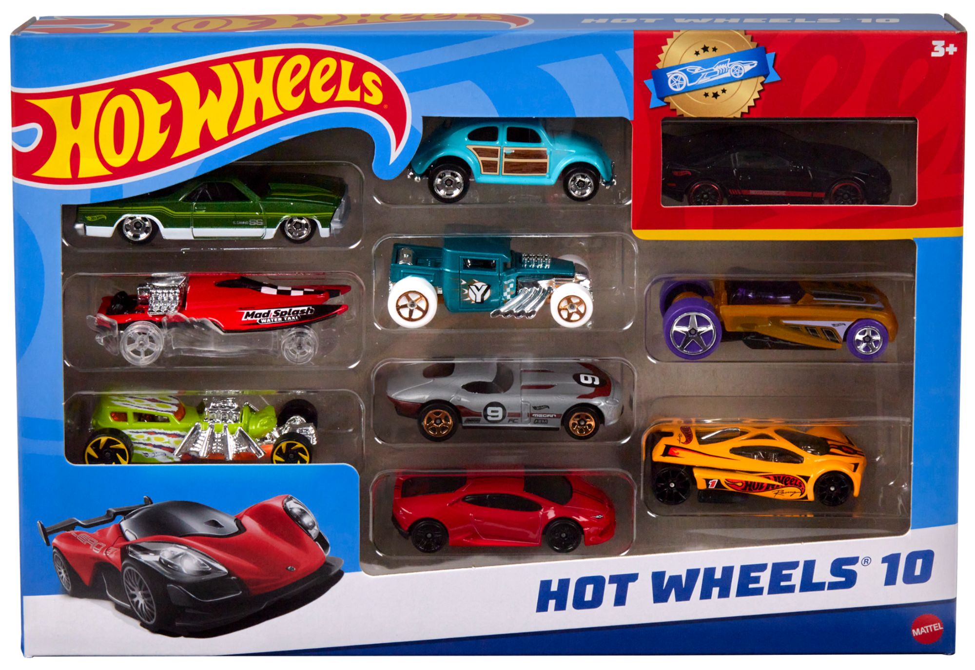 Coffret 10 Véhicules Coloris Assorti Mattel Le Coffret