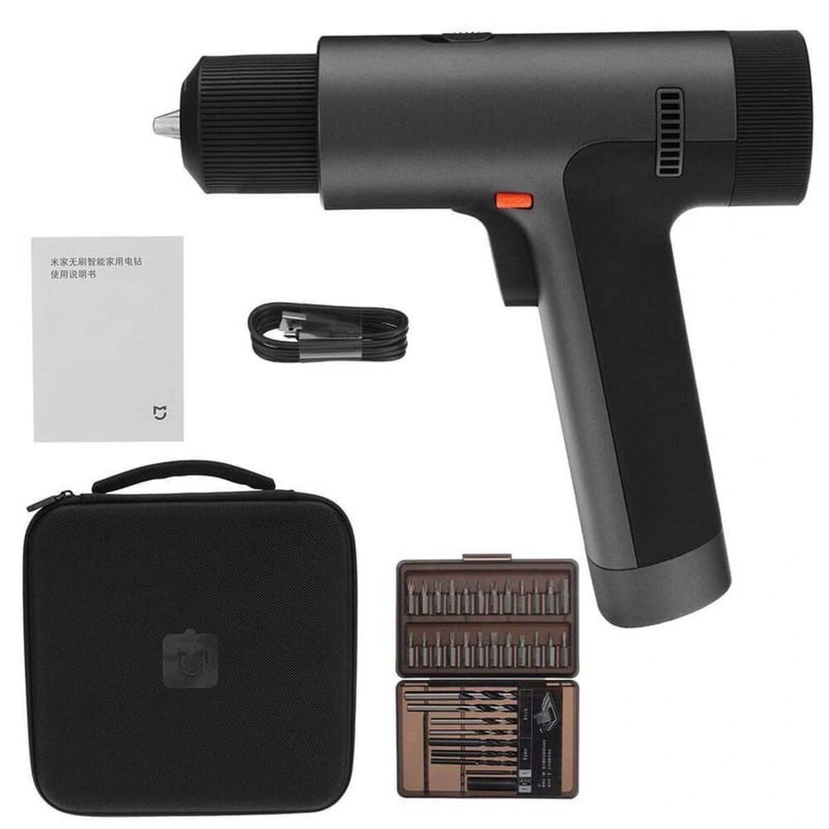 Perceuse sans fil Xiaomi Mi 12V à poignée pistolet avec 32 pièces BHR5510GL