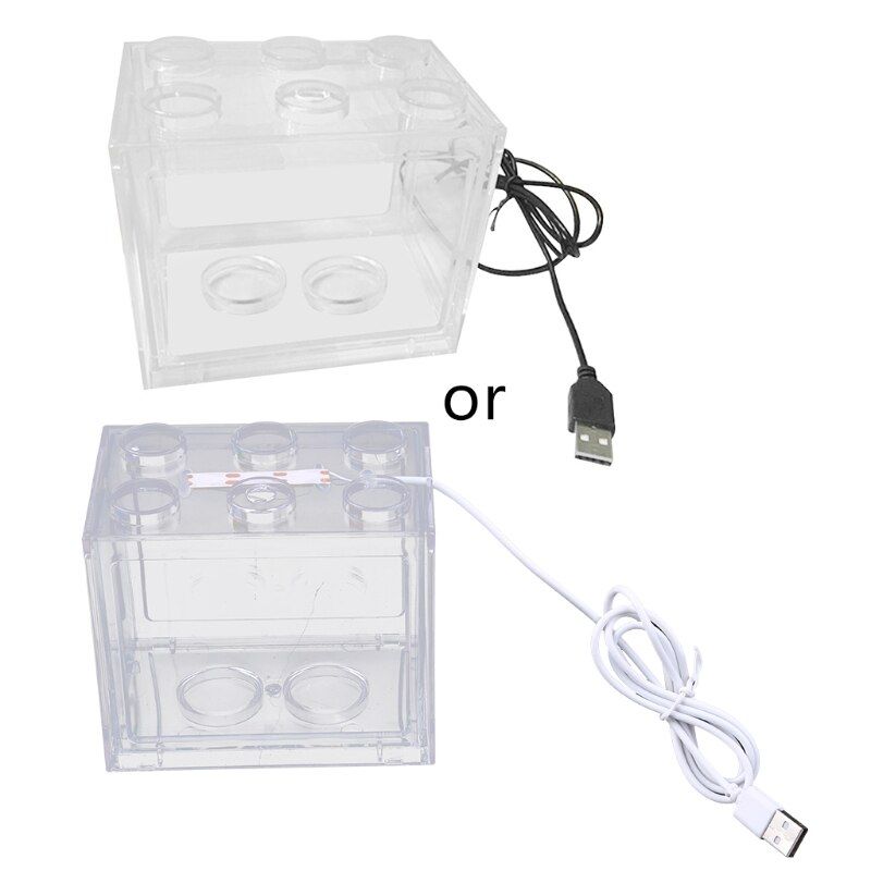 Lampe Led Portable Usb Pour Aquarium, Mini Cylindre De Combat Pour Poissons Betta, Lampe Pour Aquarium, Éclairage Pour Élevage De Bureau