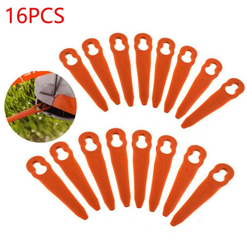 Kit de remplacement de lames de tête de coupe en plastique, 16 pièces, pour Stihl PolyCut 2-2, accessoires de réparation de tondeuse à gazon