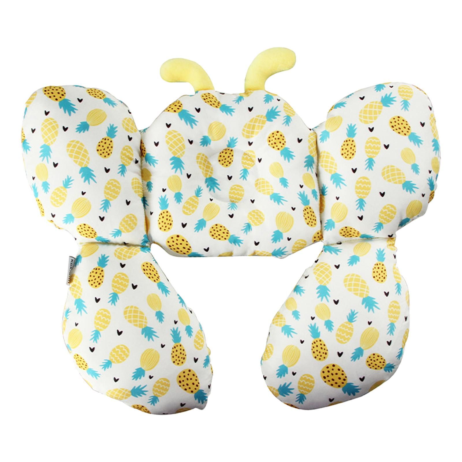  - Sserenable Oreiller De Siège De Voiture Pour Bébé Nouveau-Né Voyage Pour Poussettes Bébé Garçons Ananas