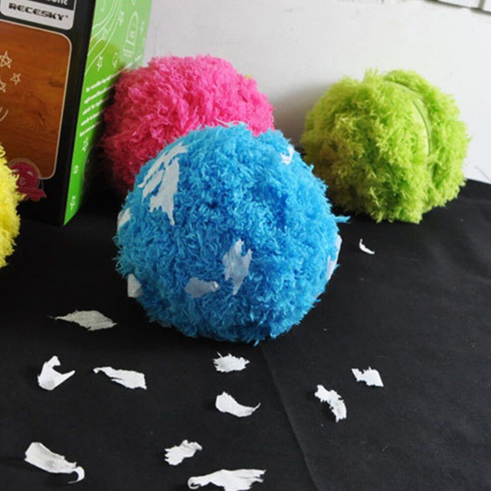Outil De Nettoyage De Balle En Microfibre, Jouet Pour Animaux De Compagnie, Balle Roulante Automatique, Jouet Pour Chien, Nettoyeur De Poussière Électrique, Aspirateur Robot De Balayage De Sol