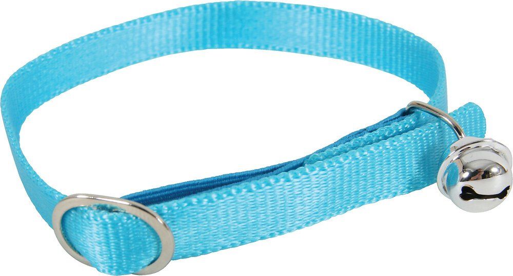 Comparer les prix de Collier Nylon Chat Turquoise