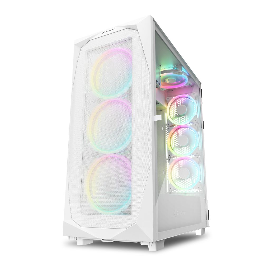 Boitier PC Moyen Tour ATX Sharkoon Rev300 RGB avec panneaux vitrés