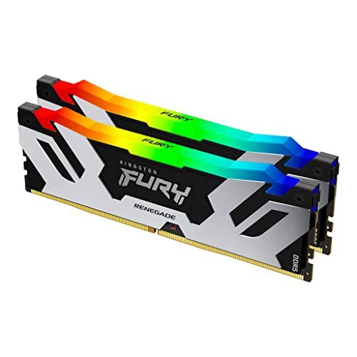 Kingston FURY Renegade RGB - DDR5 - kit - 32 Go: 2 x 16 Go - DIMM 288 broches - 6400 MT/s / PC5-51200 - CL32 - 1.1 V - mémoire sans tampon - on-die ECC