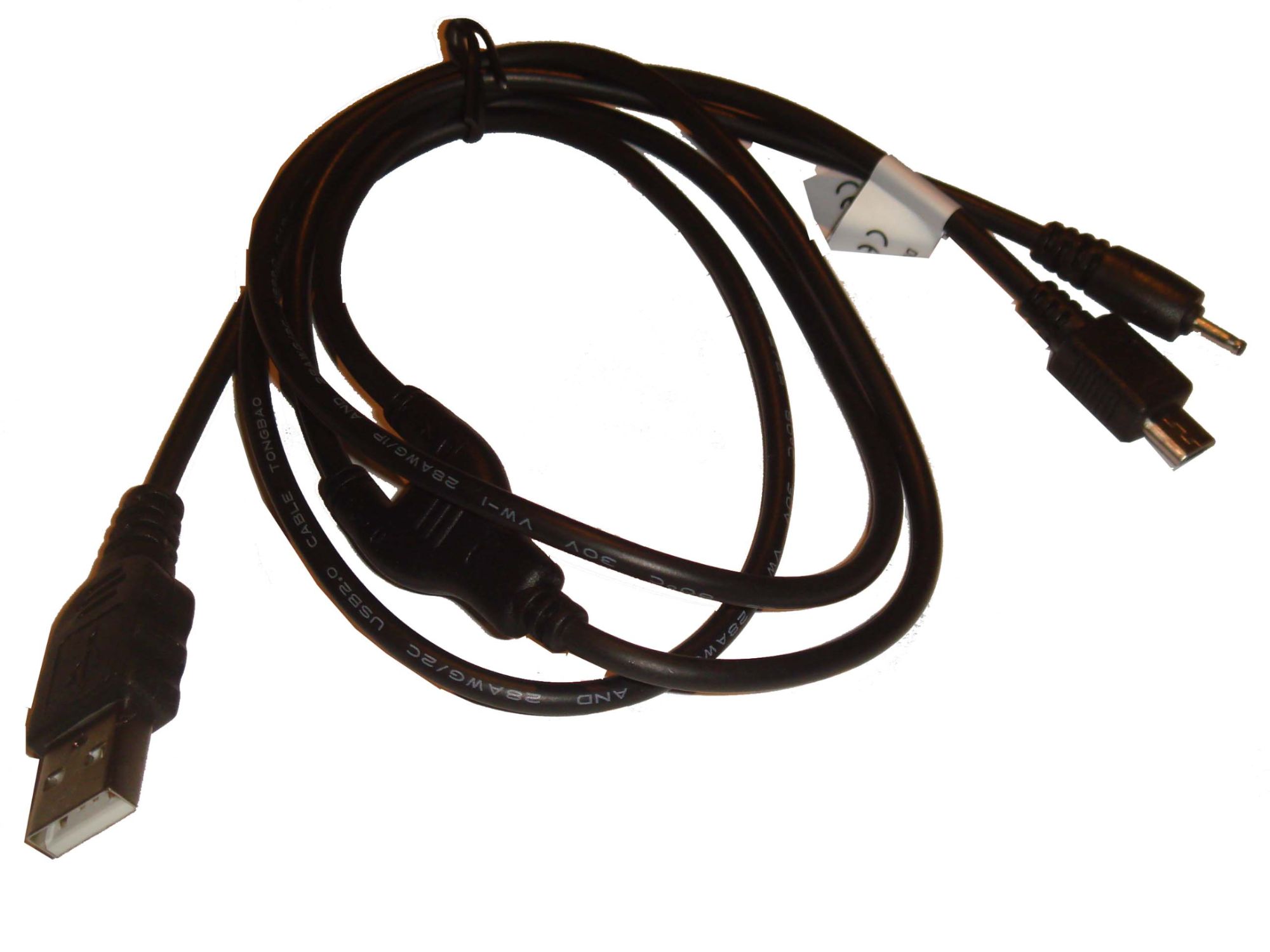 vhbw Câble de données USB compatible avec Nokia 6555, 6303 Classic Illuvial, 6210 Navigator, 6300i, 6220 Classic, 6500 Slide téléphone - noir