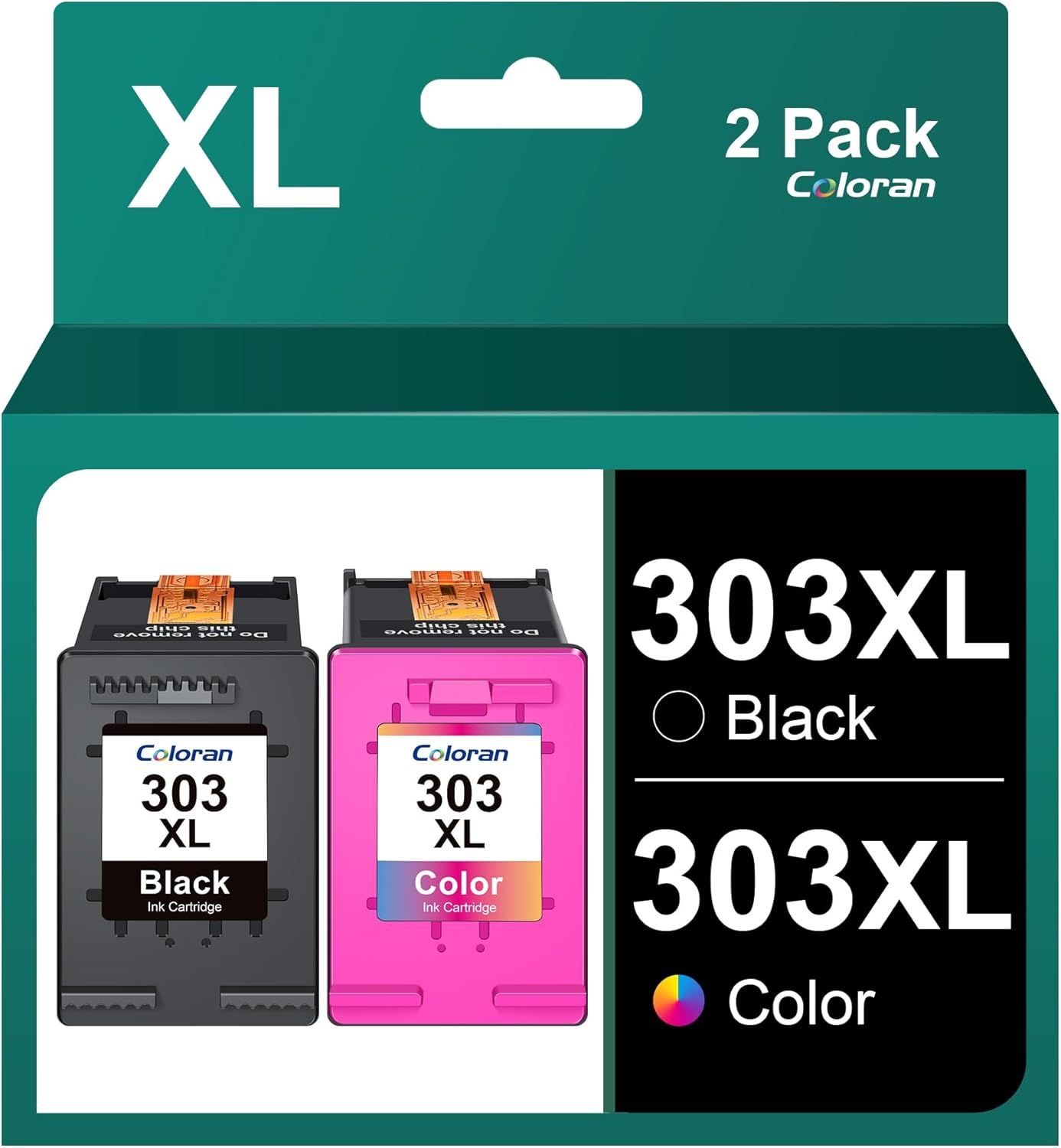 303 xL Pack de 2 Cartouches d'encre Remplacement pour HP 303 xL Noir et Couleur pour HP 303xL pour HP Envy Photo 6234 7200 6230 7830 6220 6232 7134 6232 7134