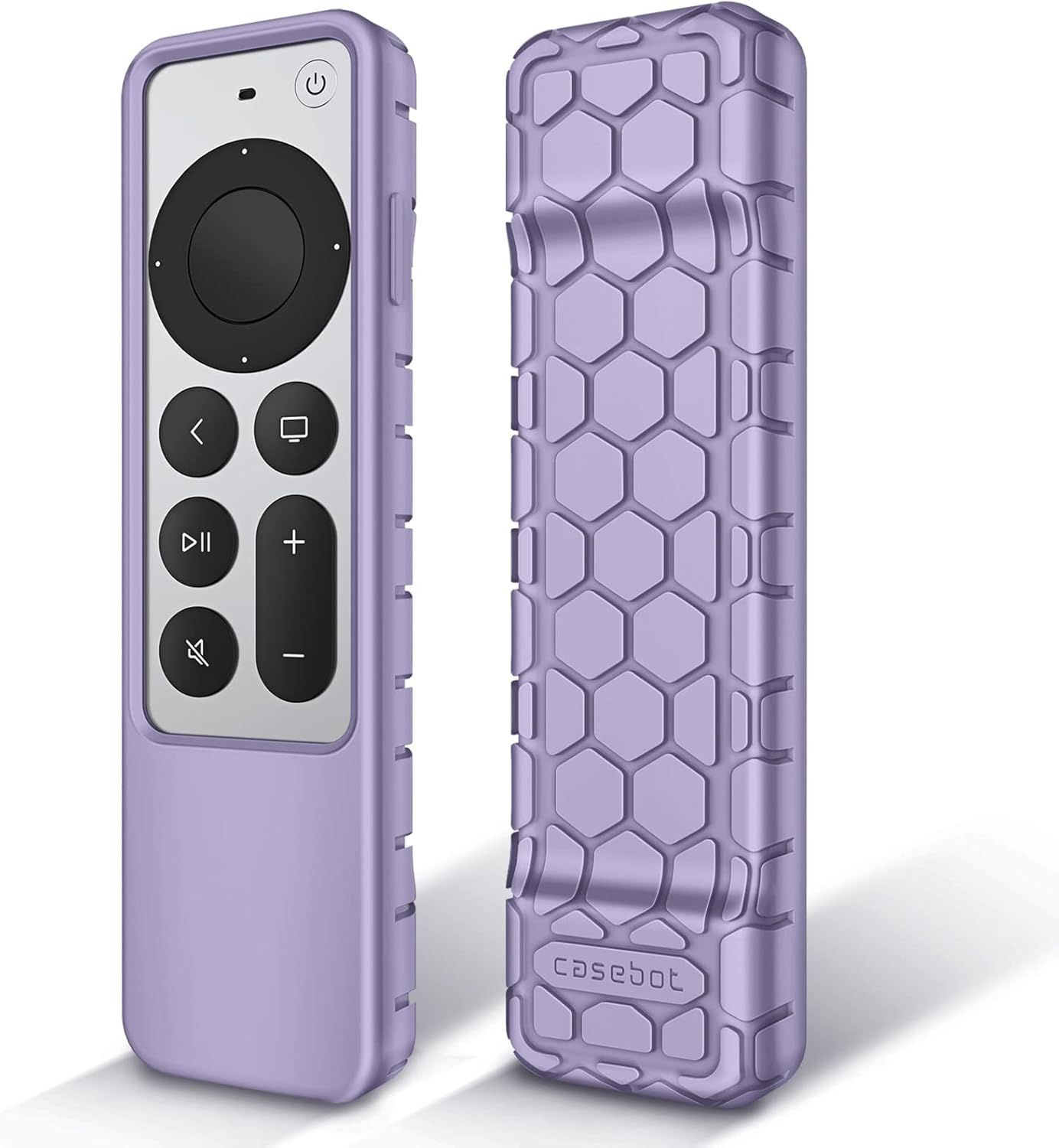 Coque pour Télécommande Apple TV 4K / HD Siri Remote 2022 2021 (3ème et 2ème génération) - Etui en Silicone Légère Antidérapante Résistante aux Chocs, Lilas