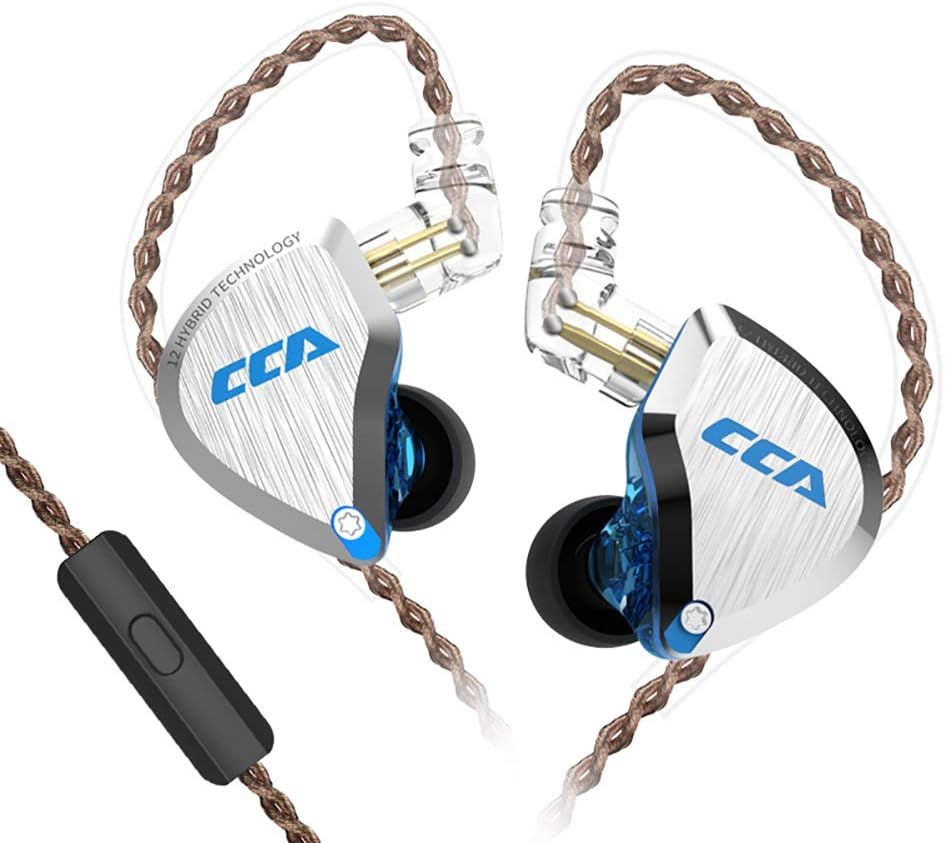 C12 Écouteurs Intra-Auriculaires 5 BA 1DD Hybrides Pilotes Filaires Sport Casque Casque stéréo de Jeu HiFi Son Clair pour Musicien Audiophile Singer DJ