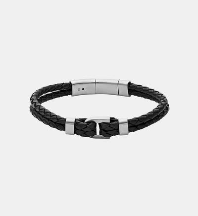 Bracelets Fossil Bracelet homme Heritage D Link cuir Unique