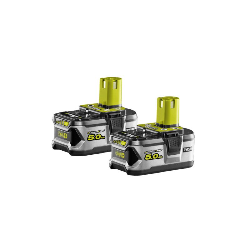 Lot de 2 batteries RYOBI 18V One+ 5.0Ah Lithium ion RB18LL50
