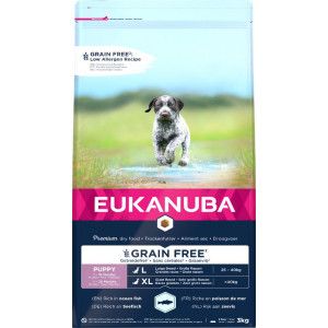 Eukanuba Puppy  Junior L Xl Sans Céréales Au Poisson De Mer Pour Chiot