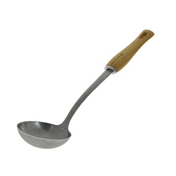 Louche de service inox B bois inox 34 cm