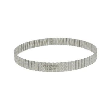 Cercle à tarte perforé cannelé Ø28 cm acier inoxydable