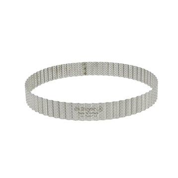 Cercle à tarte perforé cannelé Ø24 cm acier inoxydable - vue 2