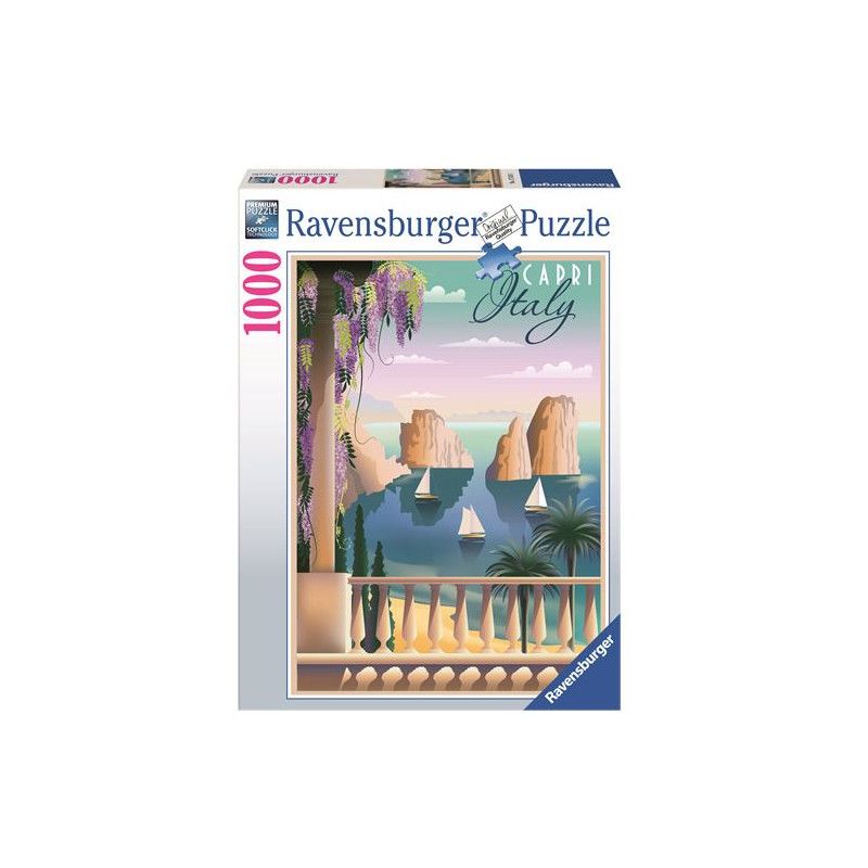 Puzzle 1000 pièces Carte postale de Capri Ravensburger France - vue 3