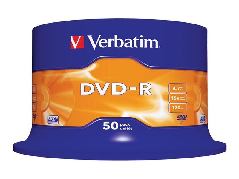 Verbatim DVD R 4.7 Go 16x par 50 spindle - vue 3