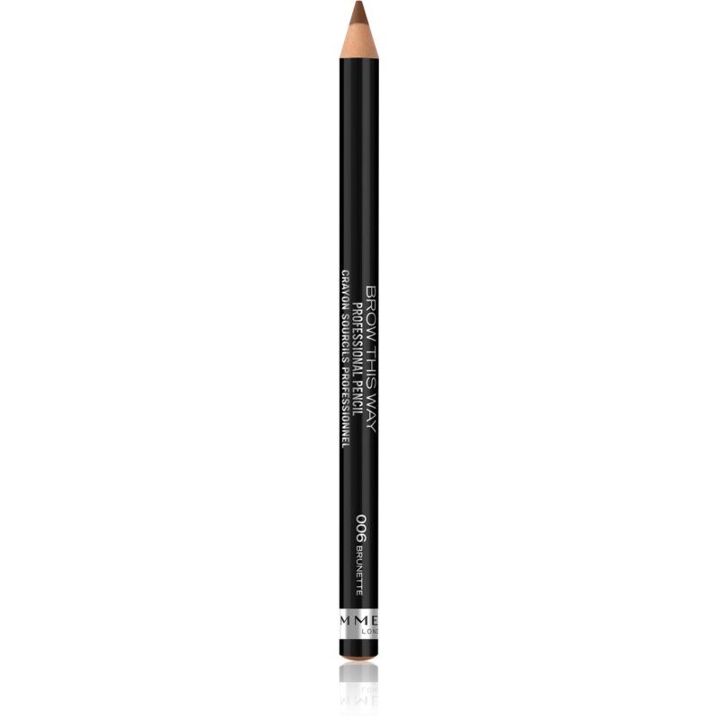 Rimmel Brow This Way Crayon Pour Sourcils Avec Brosse Teinte 006 Brunette 1 4 G