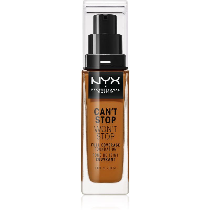 Nyx Professional Makeup Can't Stop Won't Stop Fond De Teint Haute Couvrance Teinte 19 Mocha 30 Ml