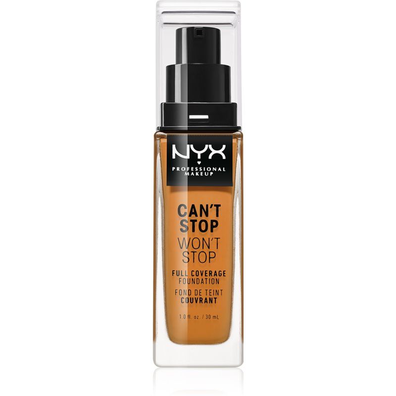 Nyx Professional Makeup Can't Stop Won't Stop Fond De Teint Haute Couvrance Teinte 18 Deep Sable 30 Ml