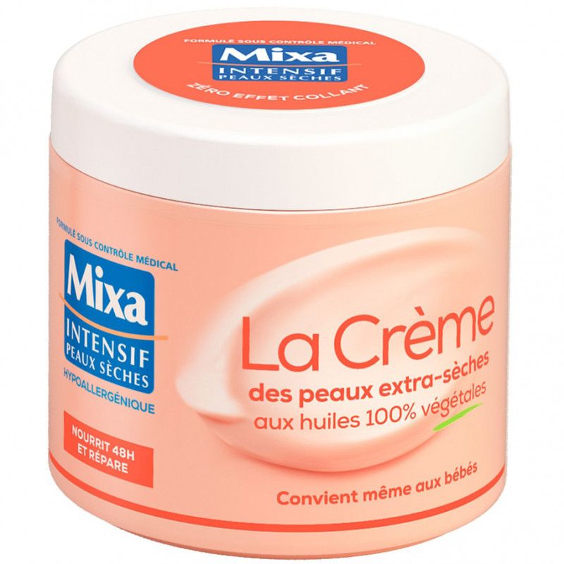Crème usages Corps Mains Visage Peau Extra Sèche 100% Huiles Végétales Réparatrice Mixa Le Pot De 400ml