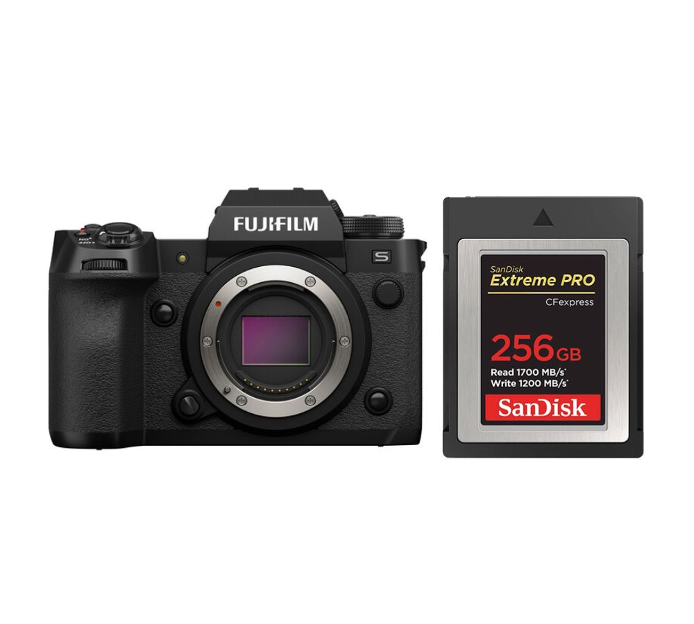 Boîtier FUJIFILM X H2S + Carte SanDisk Extreme Pro CF CFexpress Type B