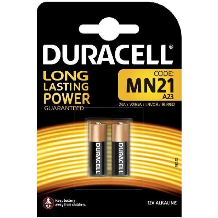 2 Piles Duracell MN21 A23