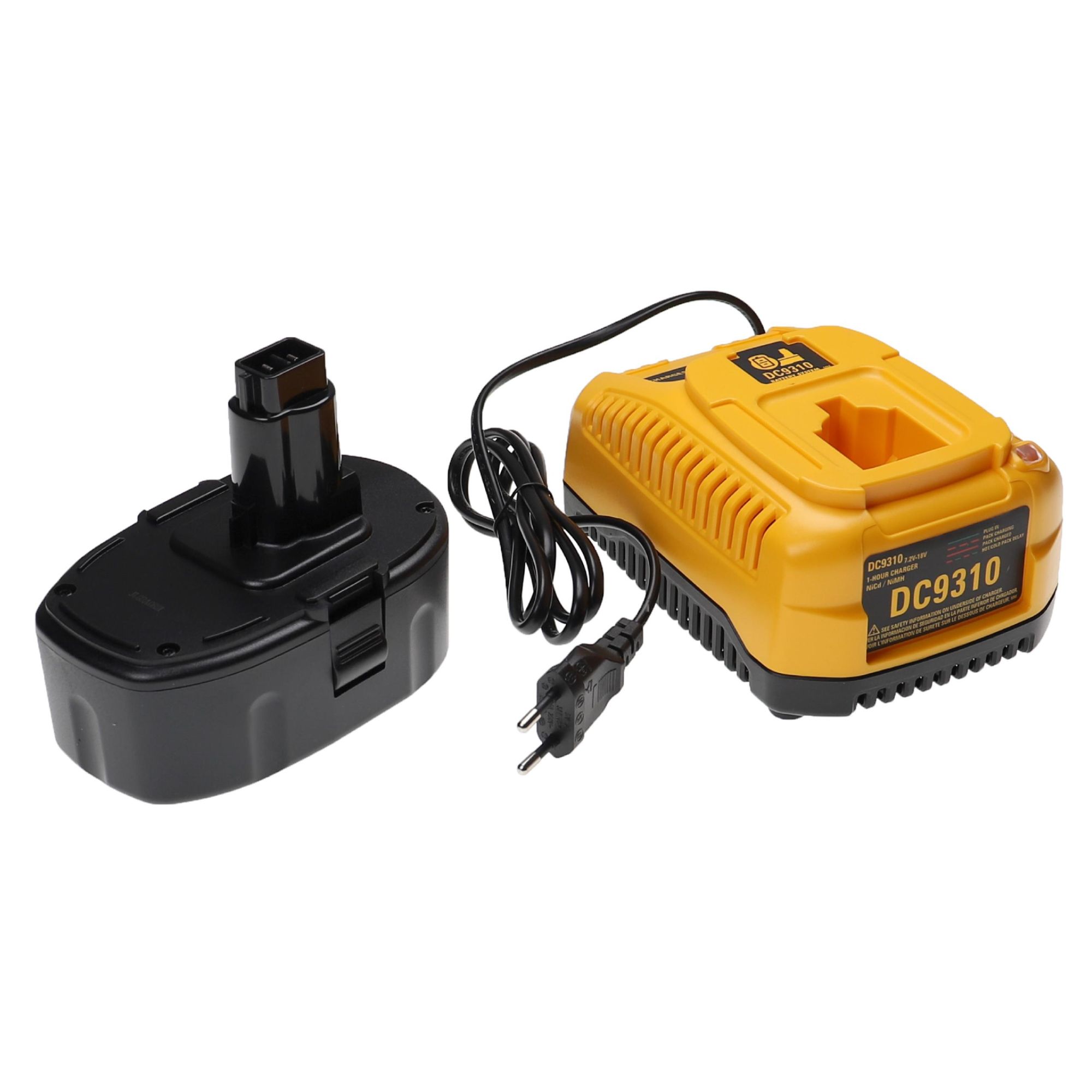 vhbw Batterie remplacement pour Dewalt DC9180 pour outil électrique (4000 mAh, Li-ion, 18 V) + chargeur