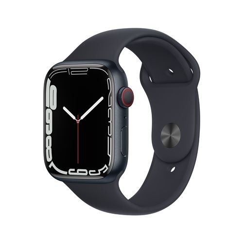APPLE WATCH SERIES 7 GPS + CELLULAR, BOÎTIER ALUMINIUM MINUIT 45MM AVEC BRACELET SPORT MINUIT