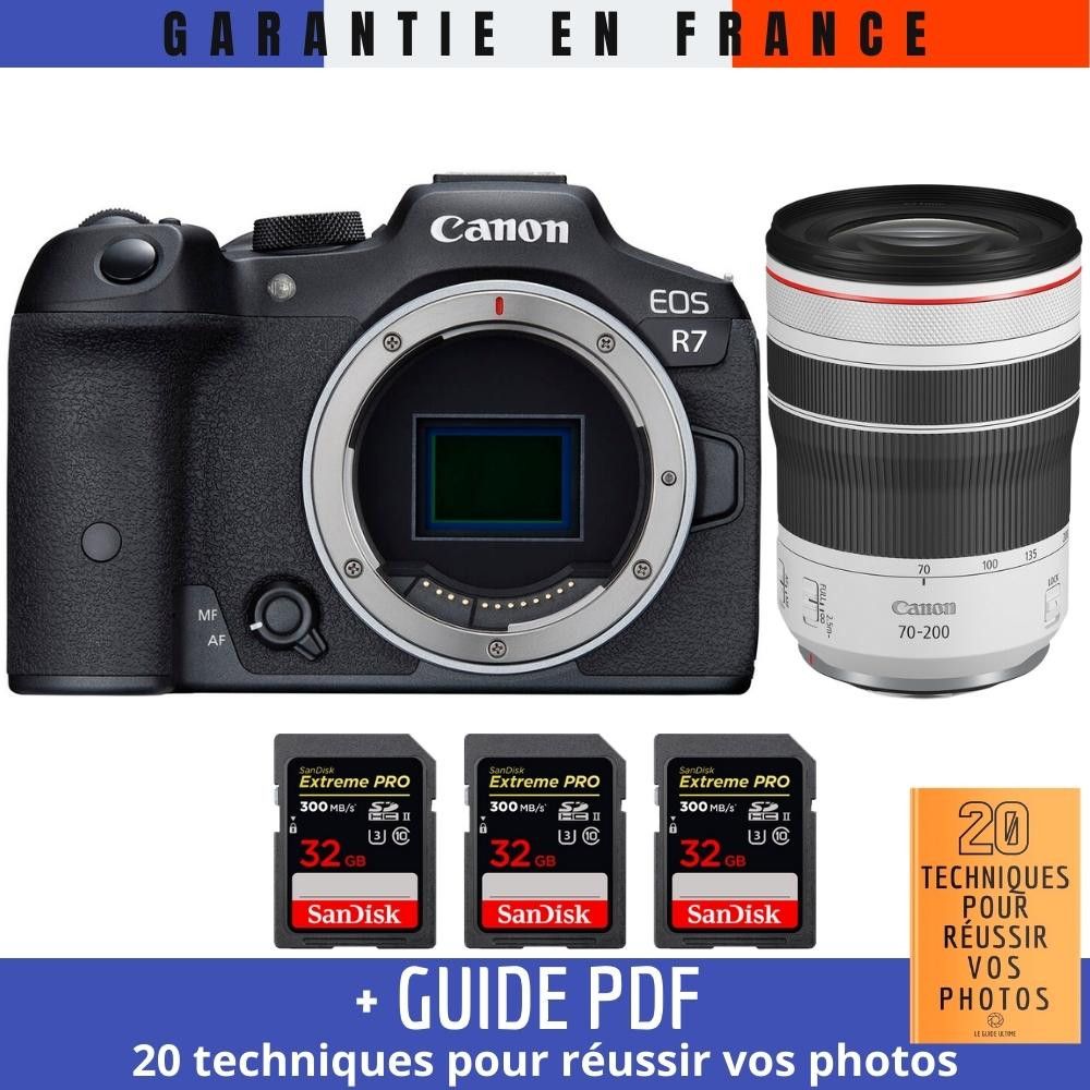 Canon EOS R7 + RF 70 200mm F4 IS USM + 3 SanDisk Extreme PRO UHS II SDXC 300 MB/ + Guide PDF 20 techniques pour r?ussir vos photos - vue 2