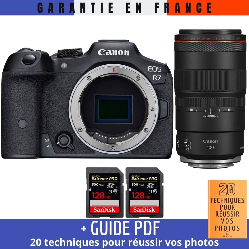 Canon EOS R7 + RF 100mm F2.8 Macro IS USM + 2 SanDisk Extreme PRO UHS II SDXC 300 MB/ + Guide PDF 20 techniques pour r?ussir vos photos - vue 2