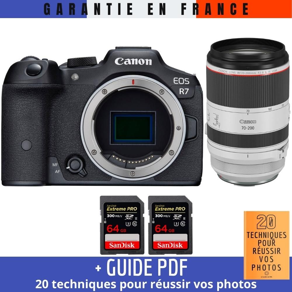 Canon EOS R7 + RF 70 200mm F2.8 IS USM + 2 SanDisk Extreme PRO UHS II SDXC 300 MB/ + Guide PDF 20 techniques pour r?ussir vos photos - vue 3