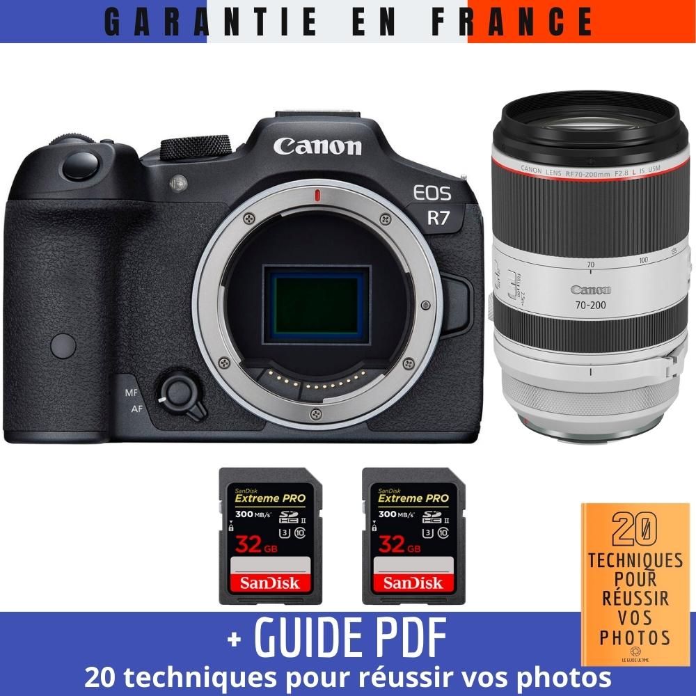 Canon EOS R7 + RF 70 200mm F2.8 IS USM + 2 SanDisk Extreme PRO UHS II SDXC 300 MB/ + Guide PDF 20 techniques pour r?ussir vos photos - vue 2