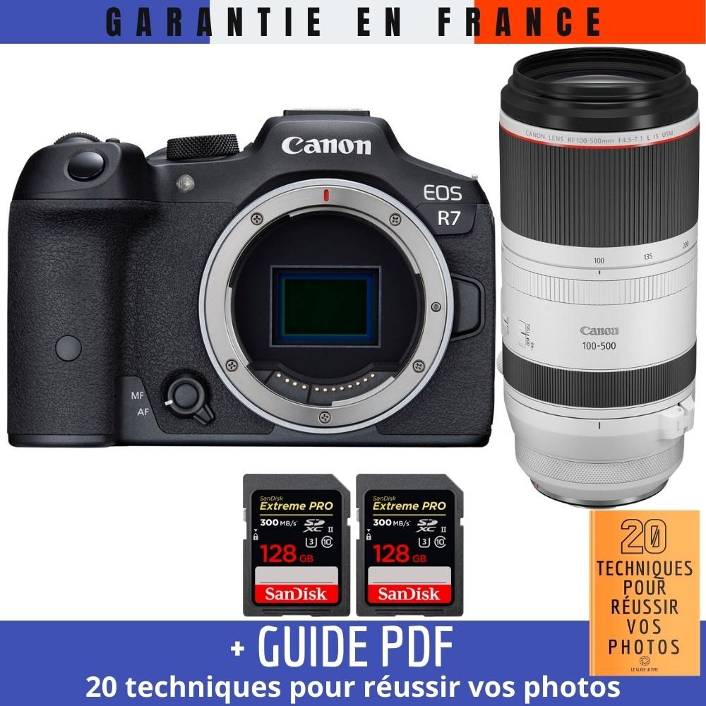 Canon EOS R7 + RF 100 500mm F4.5 7.1 IS USM + 2 SanDisk Extreme PRO UHS II SDXC 300 MB/ + Guide PDF 20 techniques pour r?ussir vos photos - vue 3