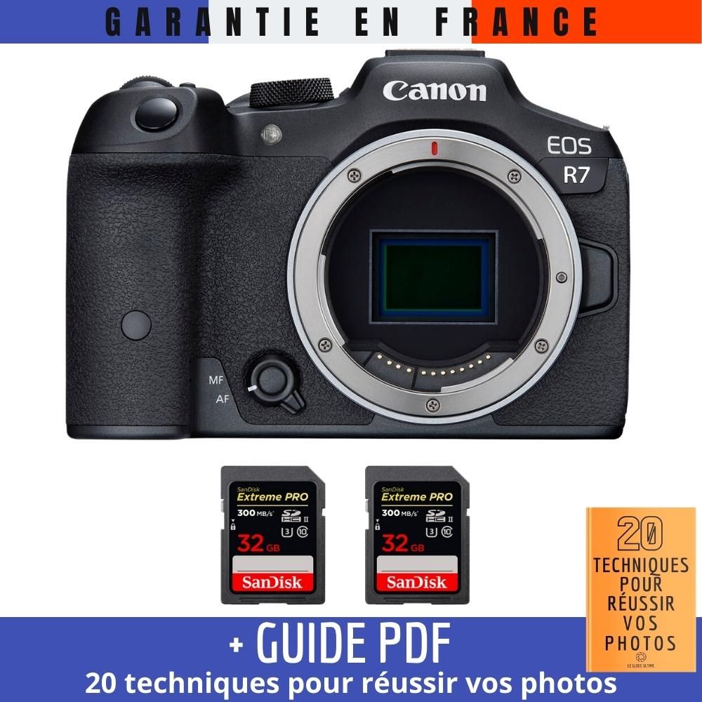 Canon EOS R7 + 2 SanDisk Extreme PRO UHS II SDXC 300 MB/ + Guide PDF 20 techniques pour r?ussir vos photos - vue 2