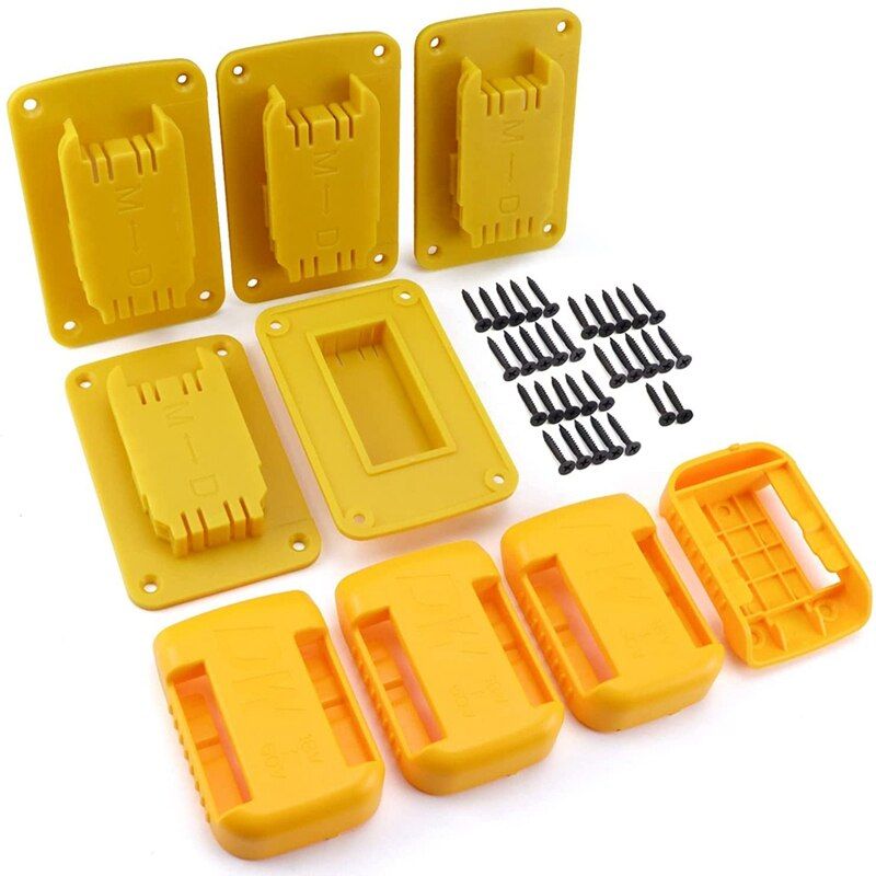 Lot de 9 porte-piles et porte-outils, rangement à Clip à ceinture et organisateur mural, porte-outils pour Batteries Dewalt 20V/60V