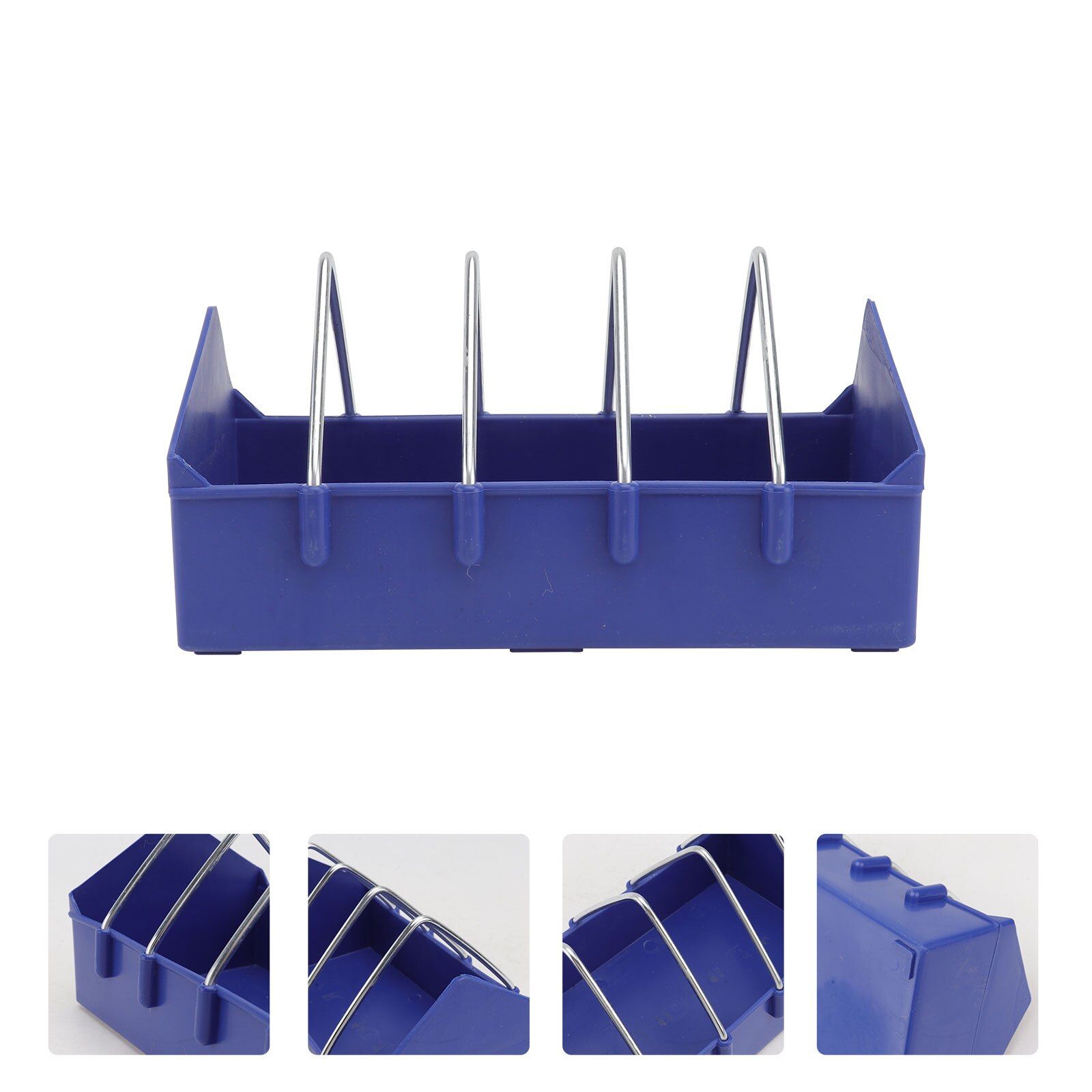 Mangeoire À Oiseaux Avec Fente De Rangement 20cm, 2 Pièces, Distributeur À Oiseaux, Récipient D'alimentation, Fournitures Pour Pigeons, Animaux (Bleu)