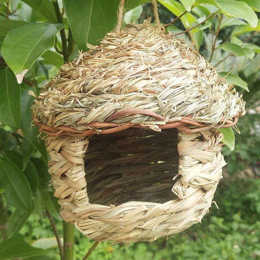 Nid D'oiseau En Paille Tissé À La Main/Maison À Couver, Grotte D'herbe D'élevage, Maison