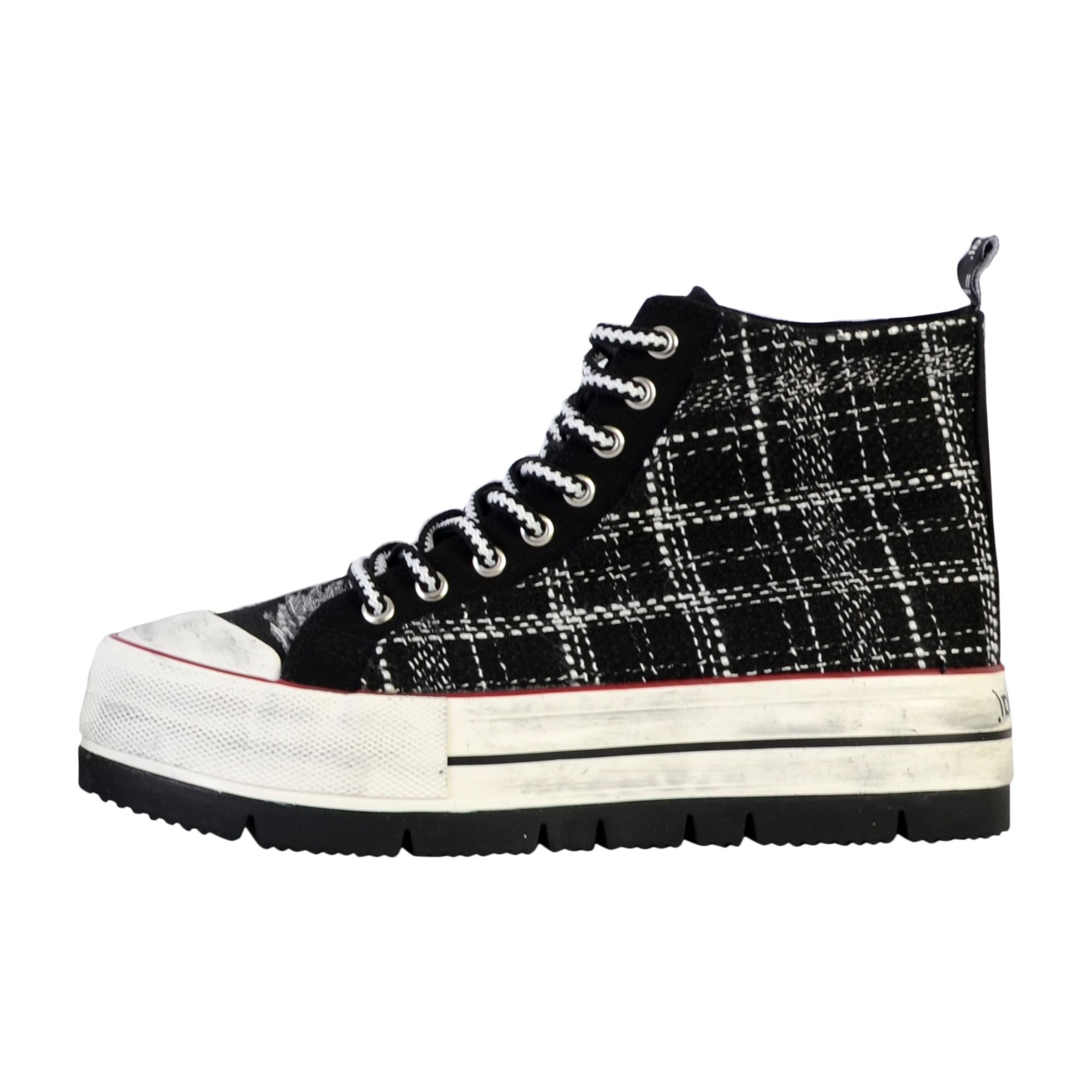 Baskets montantes Desigual Basket Montante à Lacets Crush BN - vue 8