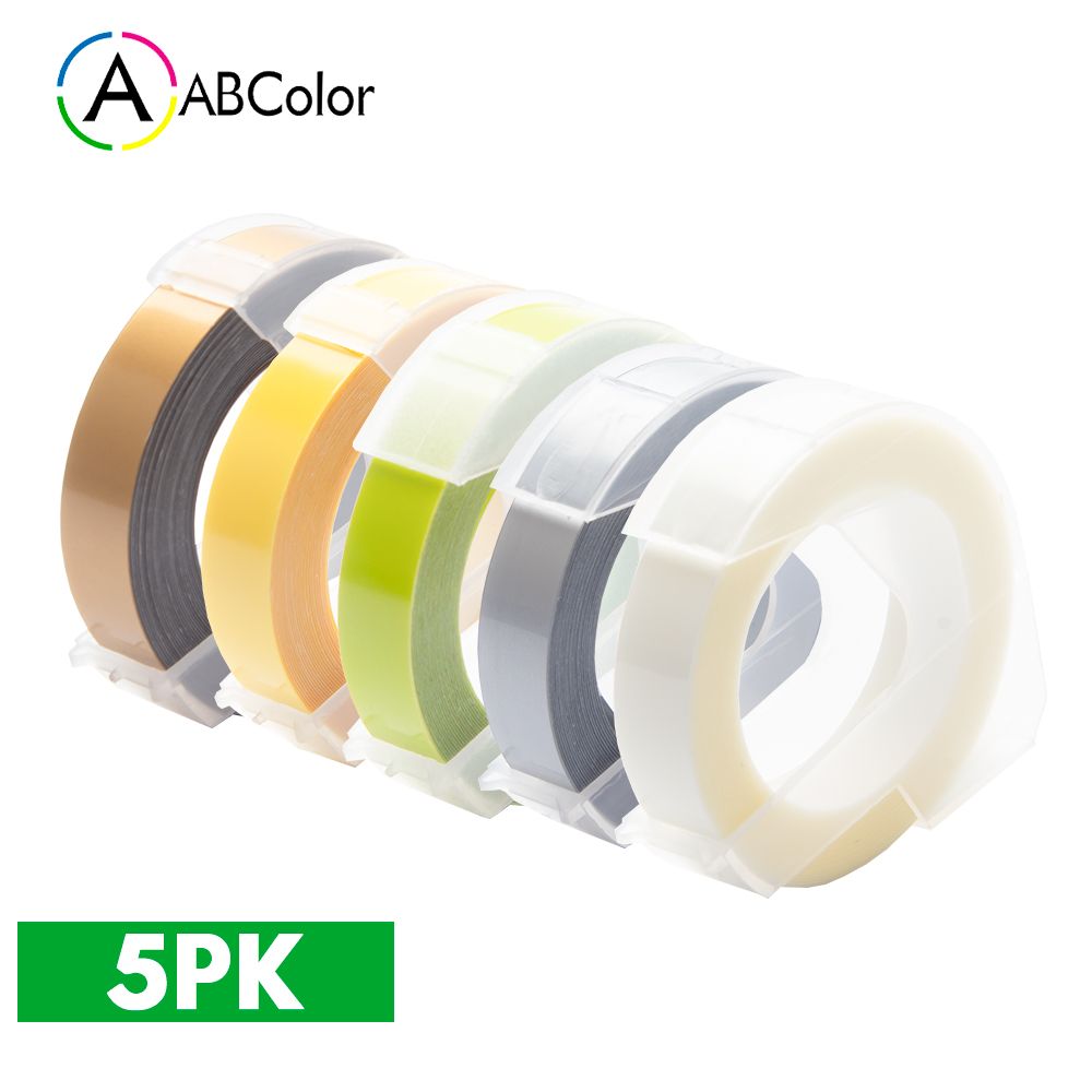 5 pièces 9mm pour DYMO 3D gaufrage ruban plastique 3D gaufrage étiquette ruban imprimante ruban pour DYMO 12695 Motex E 101 E 303 étiqueteuse # - vue 2