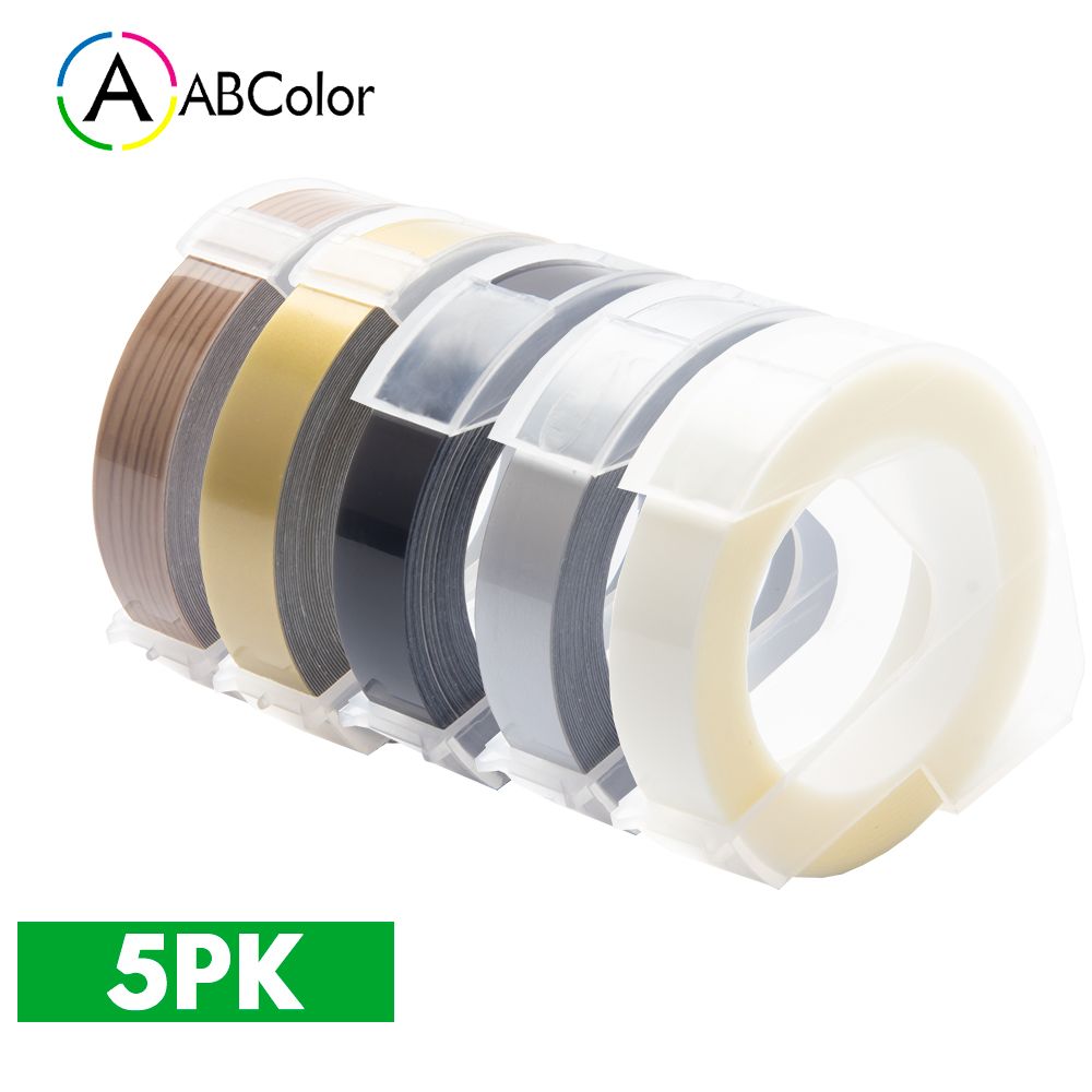 5 pièces 9mm pour DYMO 3D gaufrage ruban plastique 3D gaufrage étiquette ruban imprimante ruban pour DYMO 12695 Motex E 101 E 303 étiqueteuse #