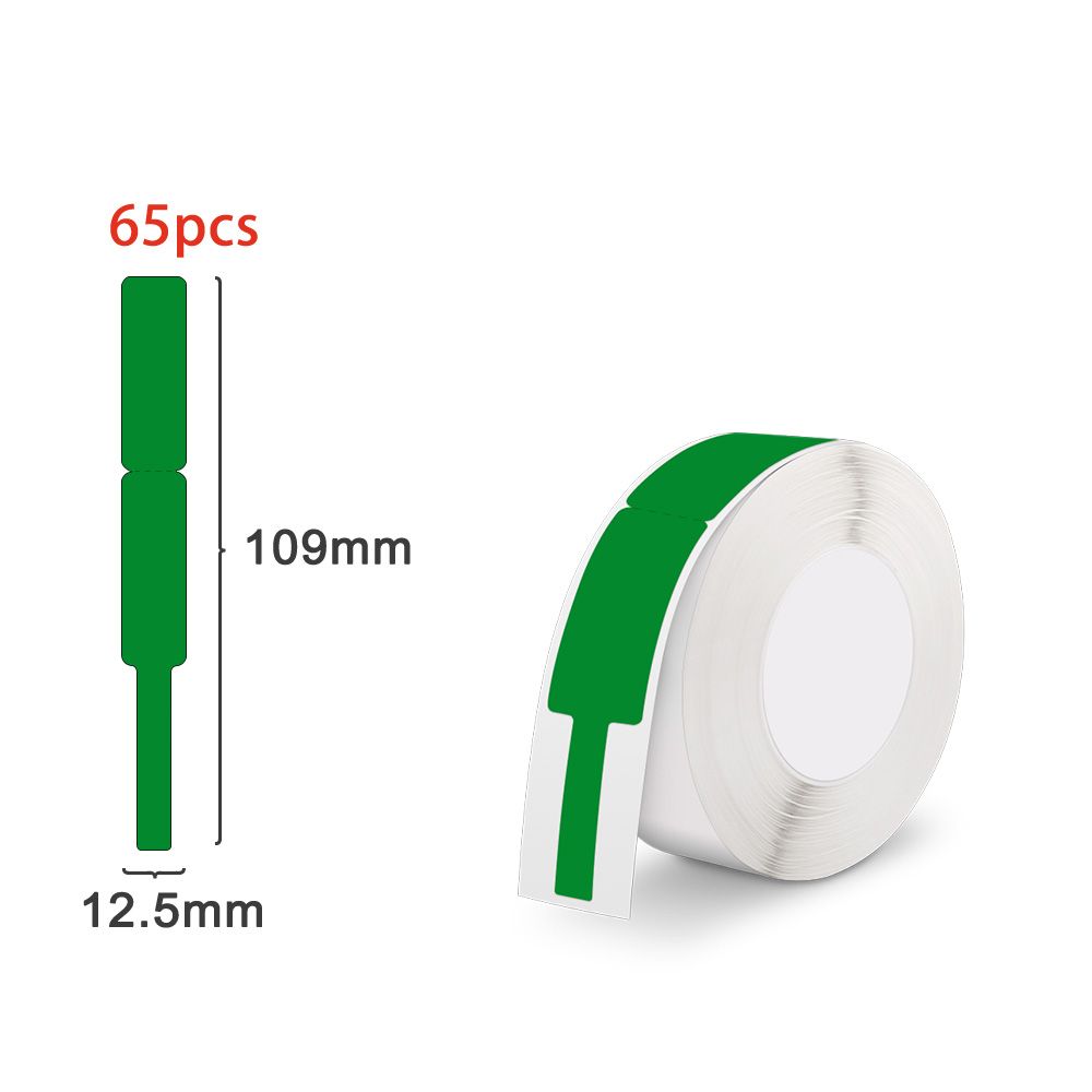 étiquettes autocollantes D11 pour imprimante thermique,papier autocollant lumineux,13mm x 35mm,pour étiqueteurs Niimbot D101 - Type Green Cabel