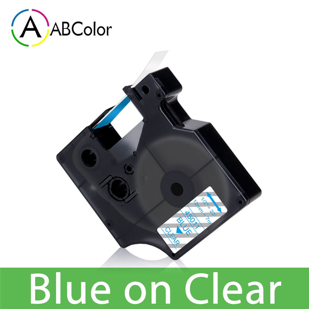 Ruban d'étiquettes pour Dymo D1 45013450134501812mm ruban d'étiquettes pour étiqueteurs étiqueteurs étiqueteurs étiqueteurs pop 160280 Type on Clear 12mm - vue 3