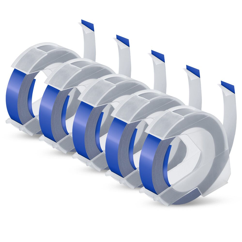 5PK 9MM sur 3D Gaufrage Bandes Plastique Gaufrage attro Compatible pour Dymo Motex E101 E 202 1540 Étiqueteuses Type - vue 4