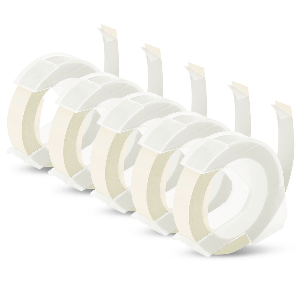 5PK 9MM sur 3D Gaufrage Bandes Plastique Gaufrage attro Compatible pour Dymo Motex E101 E 202 1540 Étiqueteuses Type - vue 5